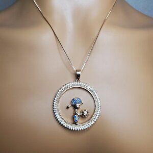 Mother's Day Necklace -  Blue Boy Holding Ball